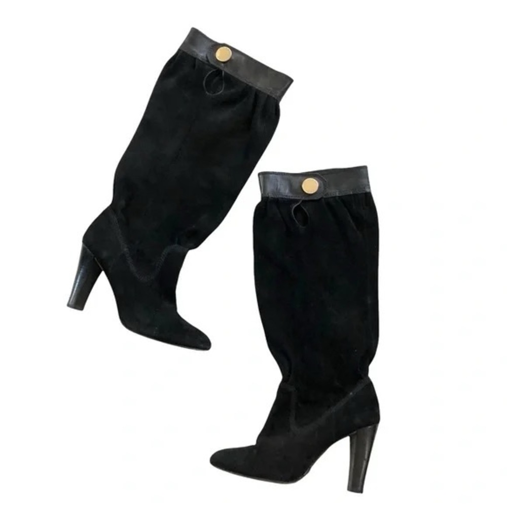 Michael Kors Black Slouch Suede Knee-high Boots